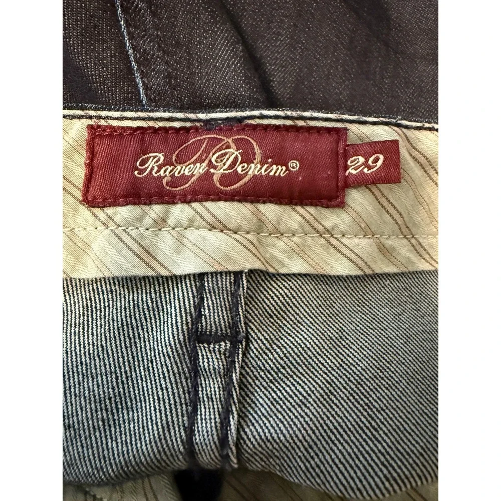 Raven Denim Mackenzie Raw Wash Made in USA Jeans size‎ 29 Inseam 32 Rise 10
